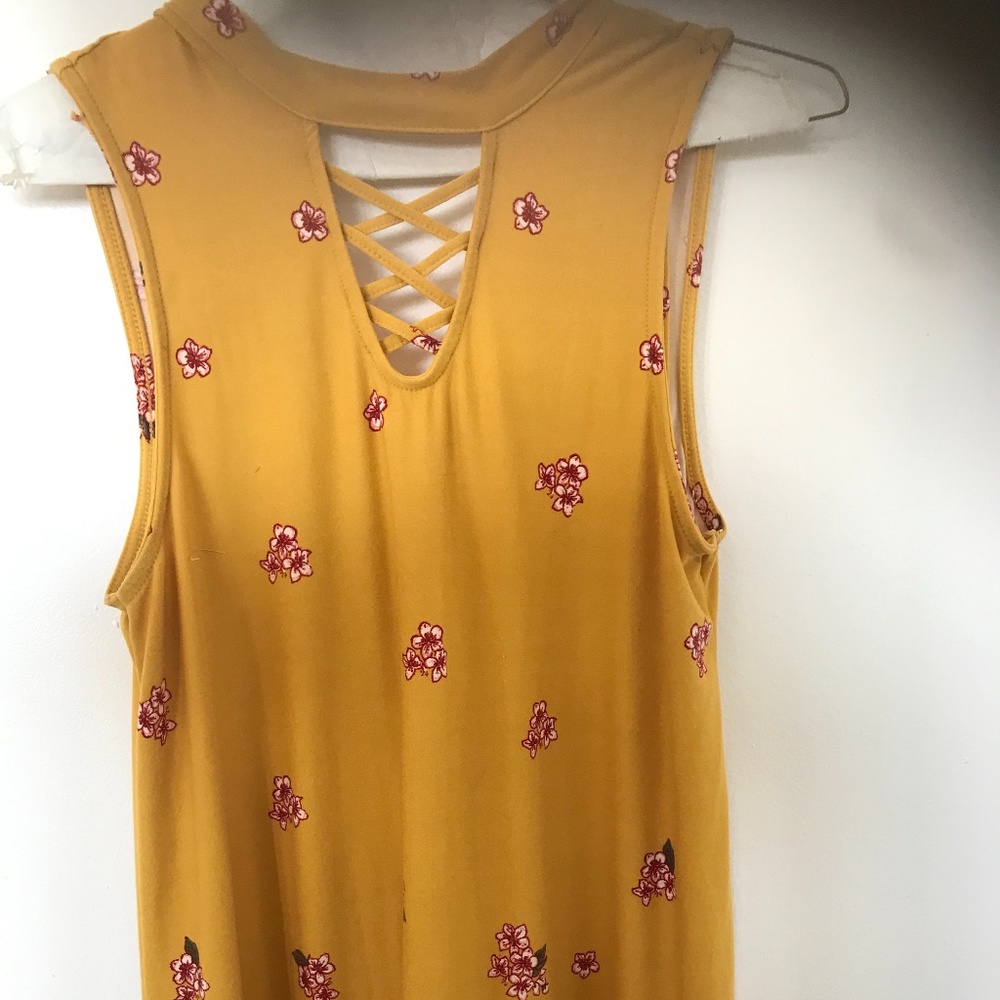 NoBo Juniors Yellow Floral Print Dress